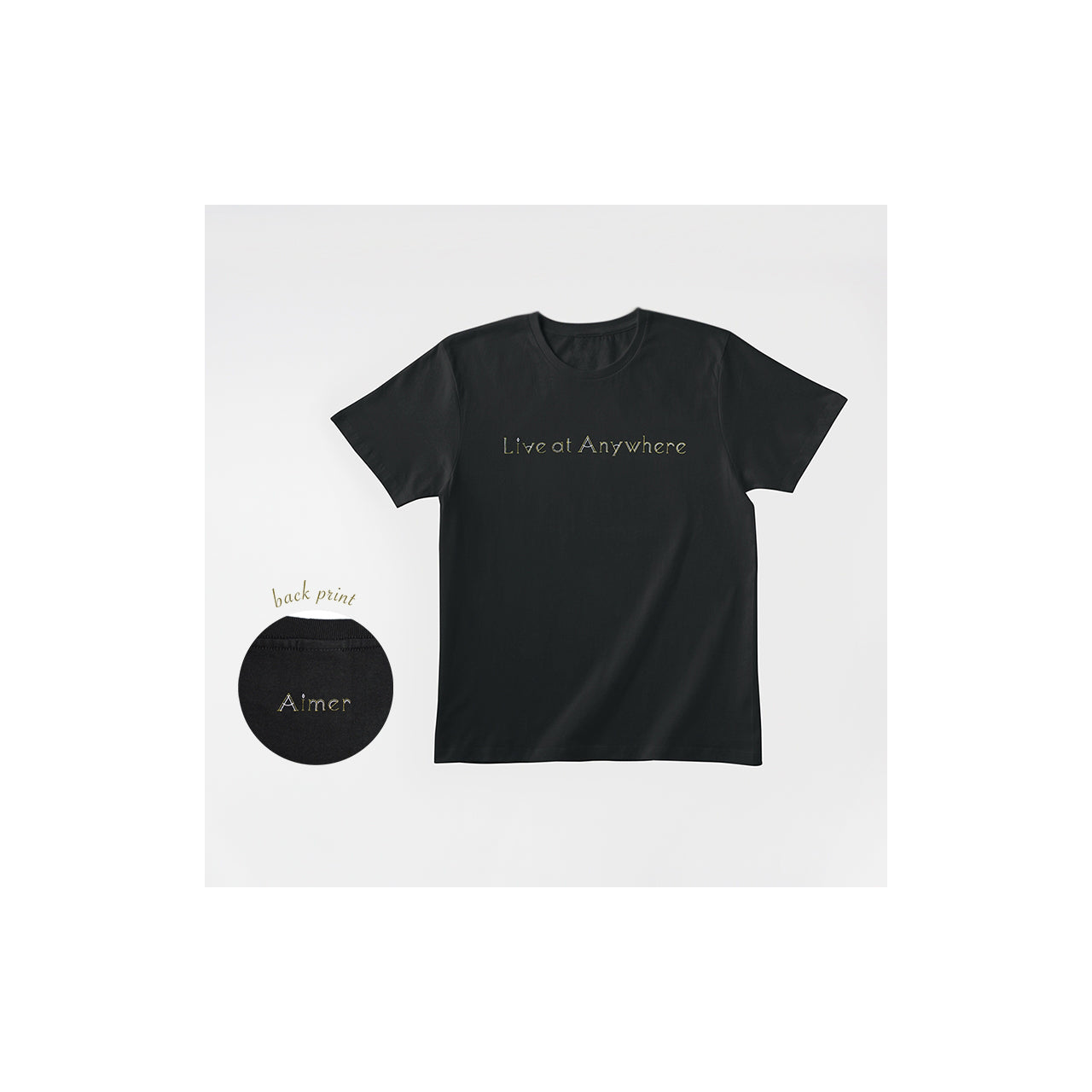 "Live at Anywhere 2020 in Christ Shinagawa Church" T-shirt / Black